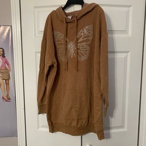 No Boundaries Bedazzled Hoodie Dress